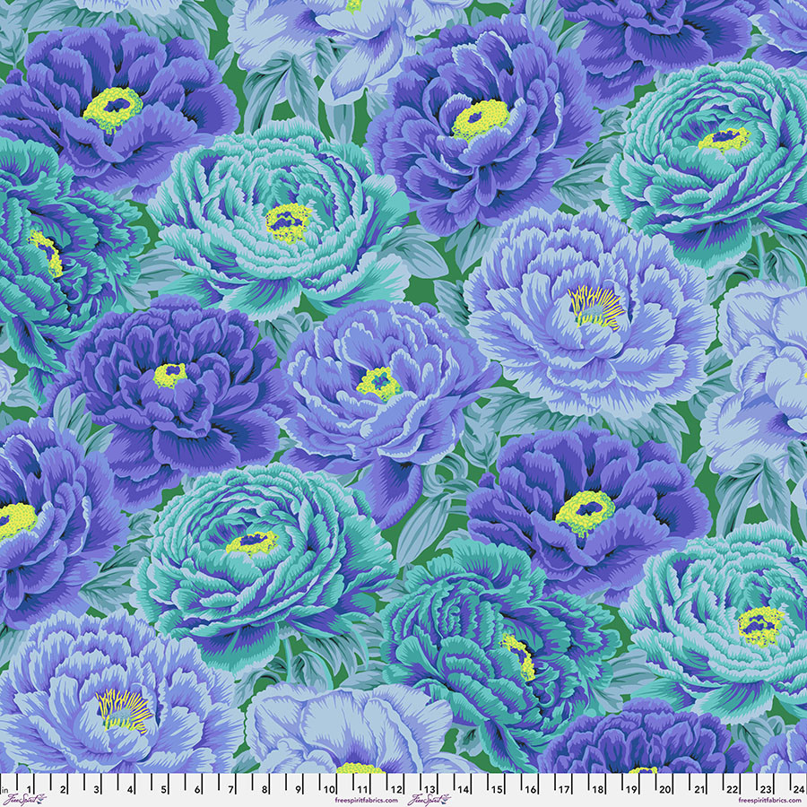 Tibetan Peony - Blue || August 2025 - FreeSpirit Fabrics