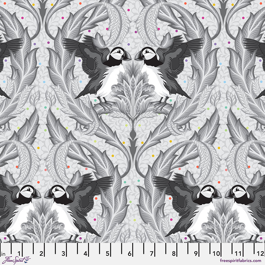 Huffin & Puffin - Whisper || Graywork - FreeSpirit Fabrics