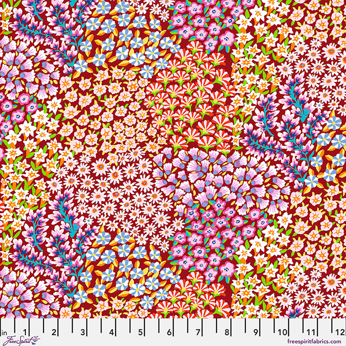 Persian Garden - Rust || Kaffe Fassett Cotton Lawn - FreeSpirit