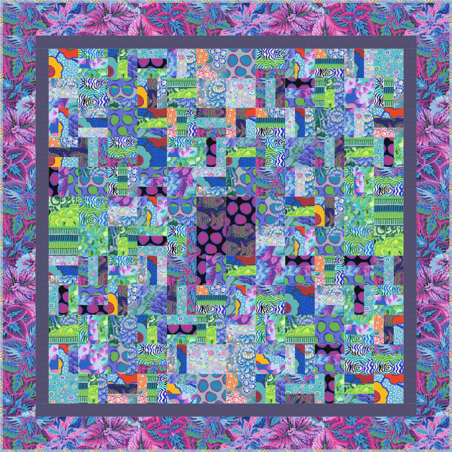 Kaffe Fassett Collective - Static Quilt - Cool - FreeSpirit Fabrics