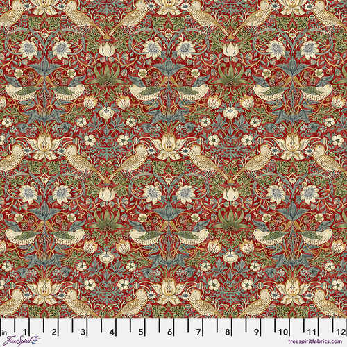 FreeSpirit Fabrics | Mini Strawberry Thief - Navy| Kelmscott|The