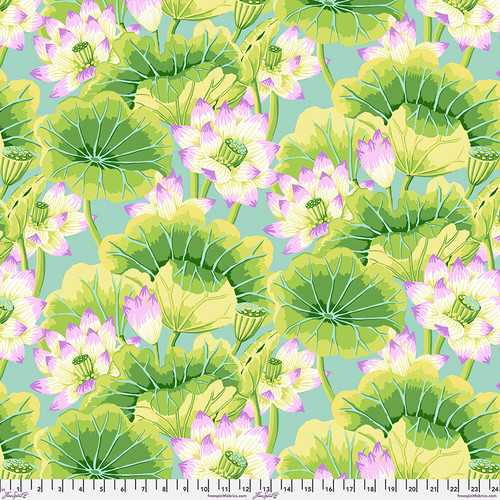 FreeSpirit Fabrics | Lake Blossoms - Black| Kaffe Fassett
