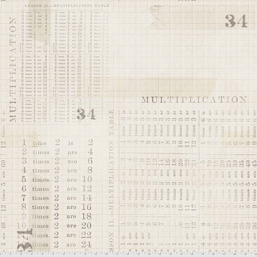 Multiplication Table - Parchment || Monochrome Multiplication Table - Parchment || Monochrome
