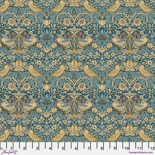 FreeSpirit Fabrics | Mini Strawberry Thief - Navy| Kelmscott|The