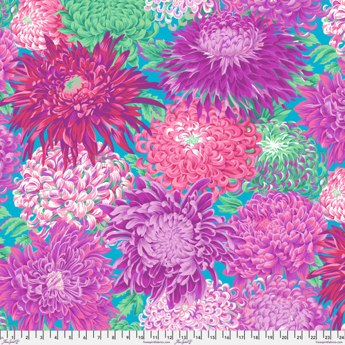 Backing Fabric - Japanese Chrysanthemum - Magenta || Kaffe Fassett Collective Quilt Backs Backing Fabric - Japanese Chrysanthemum - Magenta || Kaffe Fassett Collective Quilt Backs
