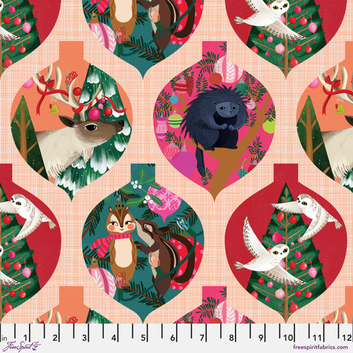 North Pole Forest Love Christmas Cotton Fabric