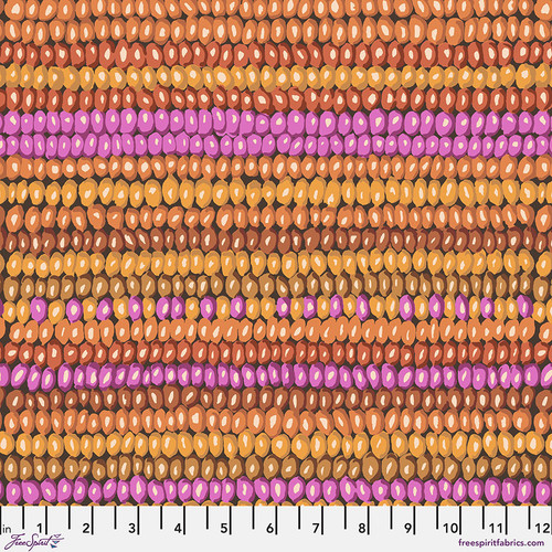 Kaffe Fassett Vintage Collective Moss Bead Stripe Fabric by Kaffe