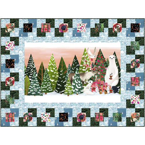 Tela de patchwork de Navidad regalos santa free spirit