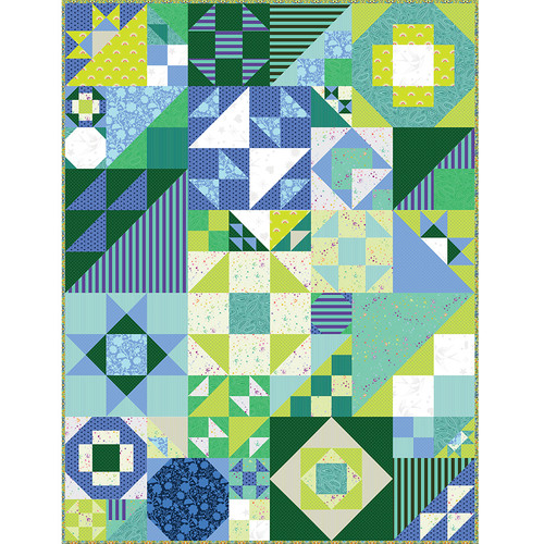 Tula Pink - Veiled Suggestion Quilt - Cool Tula Pink - Veiled Suggestion Quilt - Cool