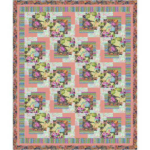 Kaffe Fassett Collective - Eclipse Quilt - Brown Border Kaffe Fassett Collective - Eclipse Quilt - Brown Border