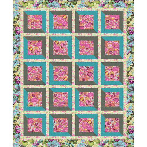 Kaffe Fassett Collective - Viewed Quilt - Mist Border Kaffe Fassett Collective - Viewed Quilt - Mist Border