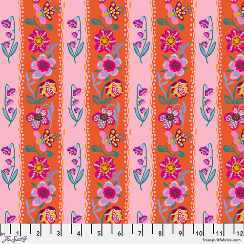 Free Spirit Nathalie Lete Pwnl003 Souvenir Sunny Village Aubergine Fabric by The Yard