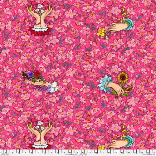 Flower Factory 花柄ブランケット ピンク トルマリンパワーシート Language of Flowers | Say It With Flowers - Rose | Odile Bailloeul