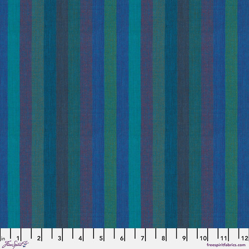 トップス stripes for creative see see NAIJELGRAPH Broad Stripe - Azure || Woven Stripes - FreeSpirit Fabrics