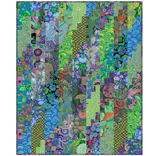 Kaffe Fassett Collective - Stepping Up Quilt - Cool Kaffe Fassett Collective - Stepping Up Quilt - Cool