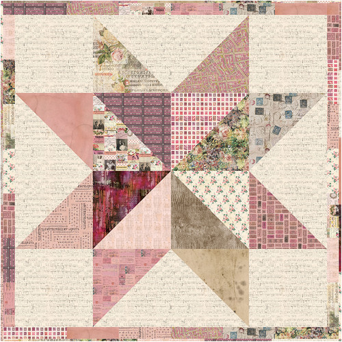 Tim Holtz Palette Pink - Pink Standout Star Quilt Tim Holtz Palette Pink - Pink Standout Star Quilt