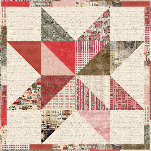 Tim Holtz Palette Red - Red Standout Star Quilt Tim Holtz Palette Red - Red Standout Star Quilt