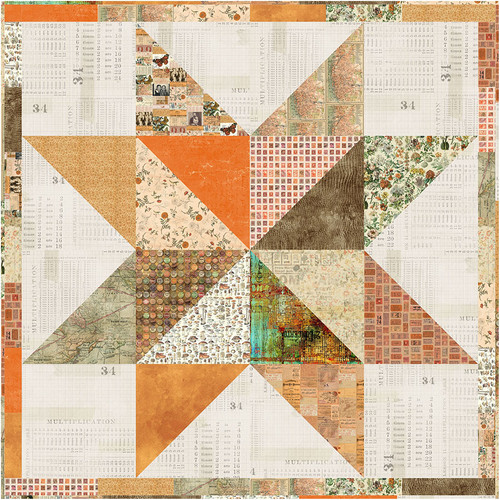 Tim Holtz Palette Orange -Orange Standout Star Quilt Tim Holtz Palette Orange -Orange Standout Star Quilt