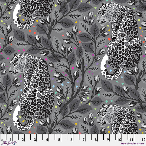 Wolf of Pink Street - Carbon || Graywork - FreeSpirit Fabrics