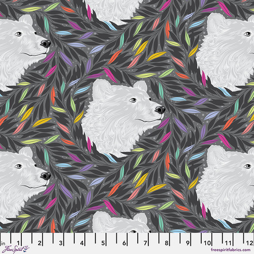 Wolf of Pink Street - Carbon || Graywork - FreeSpirit Fabrics