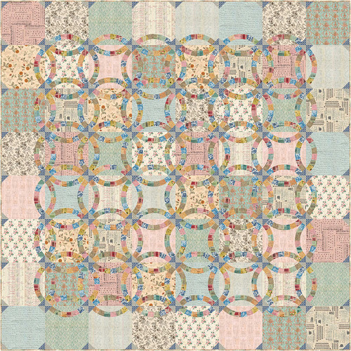 Tim Holtz Palette 9 Colorways - Double Wedding Ring Quilt Tim Holtz Palette 9 Colorways - Double Wedding Ring Quilt