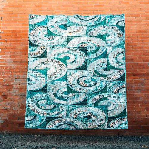 Tim Holtz Palette Teal - Ripples Quilt Tim Holtz Palette Teal - Ripples Quilt