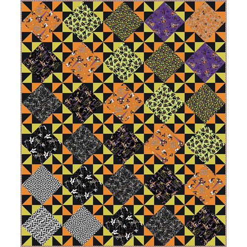 Mary Engelbreit - Pinwheel Party Quilt - Spooky Cute Halloween Mary Engelbreit - Pinwheel Party Quilt - Spooky Cute Halloween