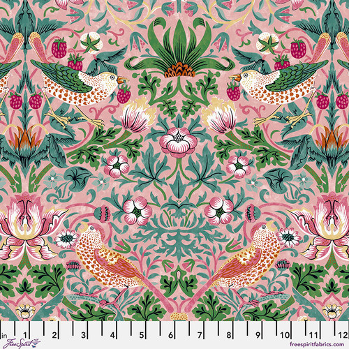 Strawberry Thief - Blush || Bedford Park Cotton Lawn Strawberry Thief - Blush || Bedford Park Cotton Lawn