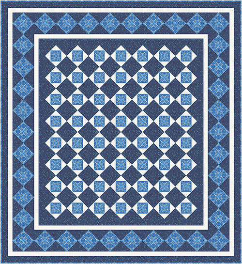 Adam Trest - Blue Garland Quilt - Dark