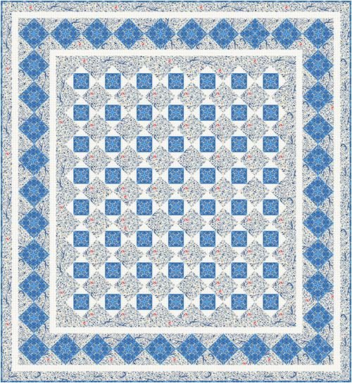 Adam Trest - Blue Garland Quilt - Light