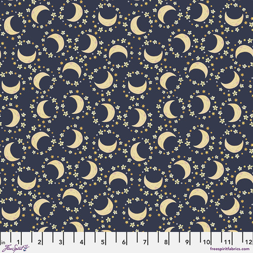 Floral Moons - Navy || Cute Forest