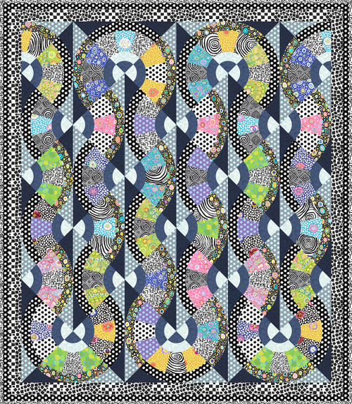 Contrast Fanfare - Digital Quilt Top || Kaffe Fassett Collective