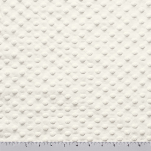 MINKY DOT - 58/60" OFF WHITE