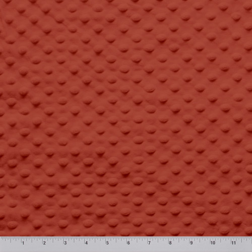 MINKY DOT - 58/60" RUST RED