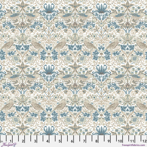 Mini Strawberry Thief - Linen || Morden Cotton Lawn