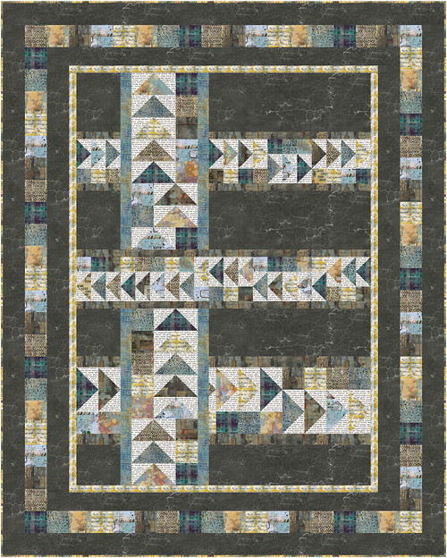 Seth Apter - Connecting Geese Quilt Dark