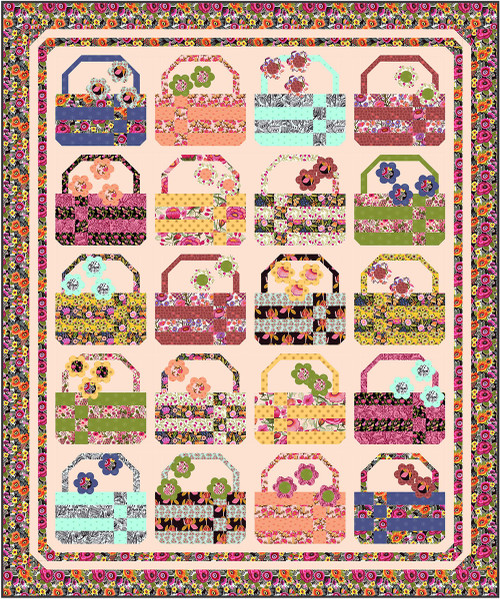Kirsten Katz - Basket Weave Blooms Quilt 