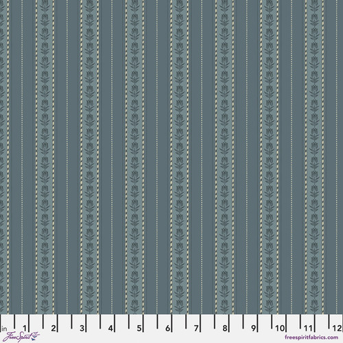 Meadow Stripe - Indigo|| May Morris