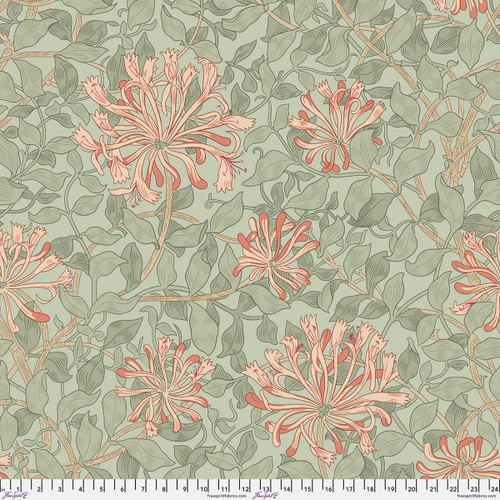 Backing Fabric - Honeysuckle - Coral|| May Morris
