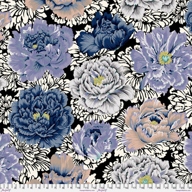 FreeSpirit Fabrics | Brocade Peony - Grey| Kaffe Fassett