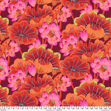 FreeSpirit Fabrics | Lake Blossoms - Red| Kaffe Fassett Collective