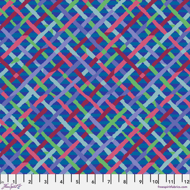 FreeSpirit Fabrics | Mad Plaid - Cobalt | Kaffe Fassett Collective