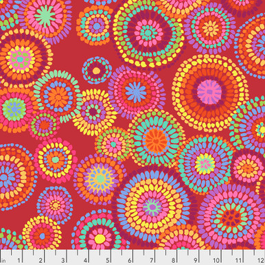 FreeSpirit Fabrics | Mosaic Circles - Red | Kaffe Fassett