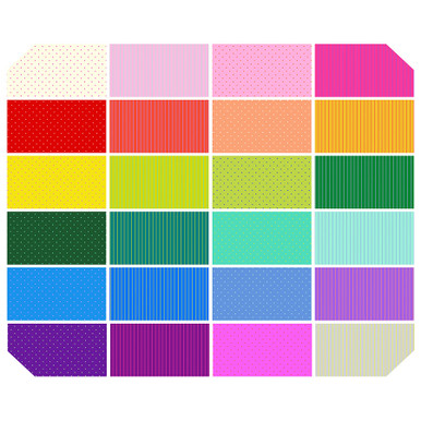 True Colors | Tiny Coordinates - Fat Quarter | Tula Pink