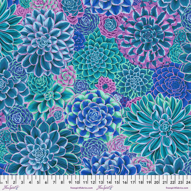 August 2022 | House Leeks - Blue | Kaffe Fassett Collective
