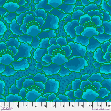 February 2023 | Tonal Floral - Turquoise | Kaffe Fassett February 2023 | Tonal Floral - Turquoise | Kaffe Fassett