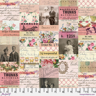 Tim Holtz Palette Program | Collage - Pink | Tim Holtz | FreeSpirit Fabrics