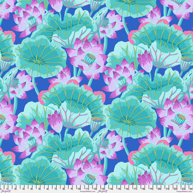 Lake Blossoms - Turquoise || August 2025 - FreeSpirit Fabrics