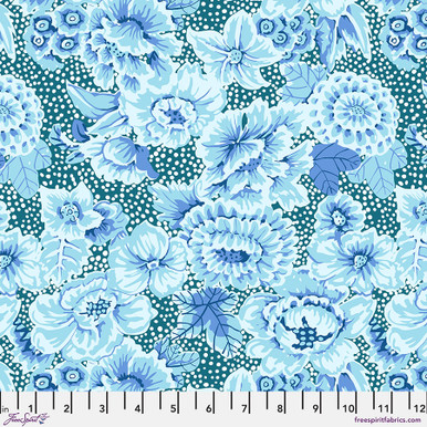 Floral with Dots - Blue || Kaffe: From the Archives - FreeSpirit