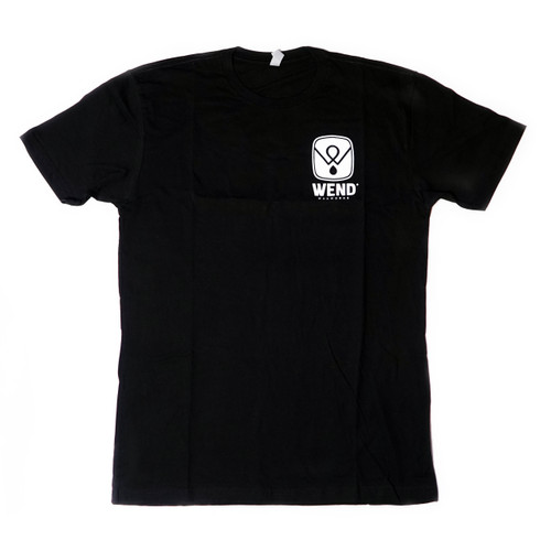 WEND Logo T-Shirt - front view with white logo on the chest.